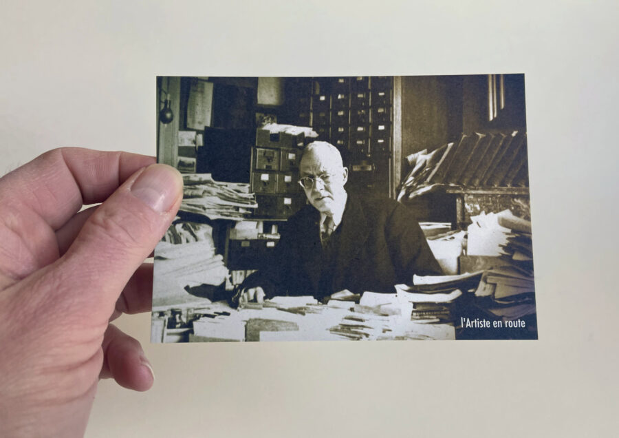 Fotomontage, print op karton.
