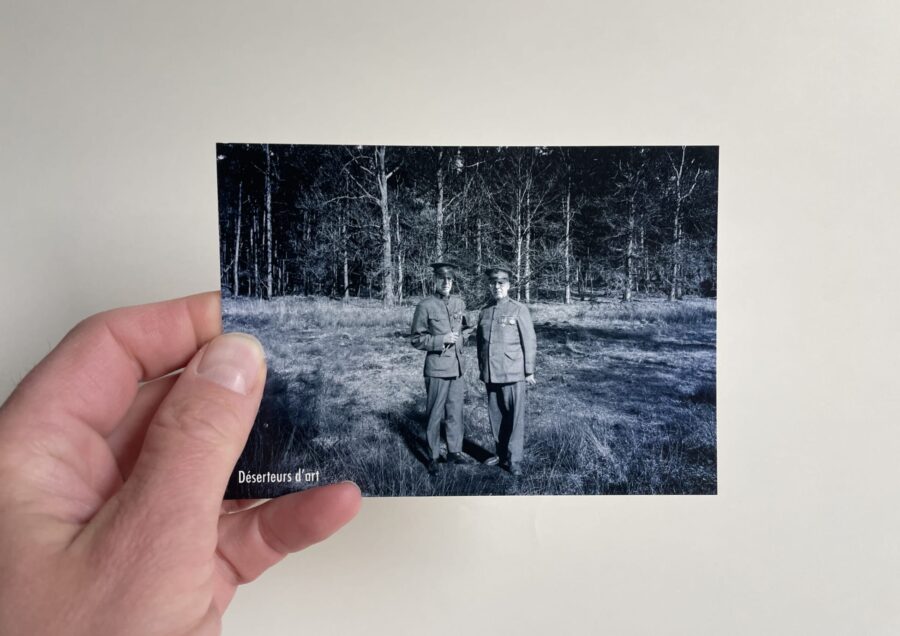 Fotomontage, print op karton.